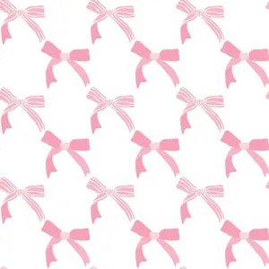 Pink Bow Pattern Background Wallpaper