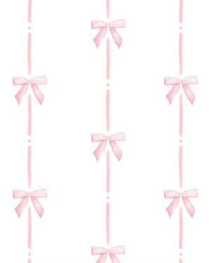 Pink Bow Pattern Background Wallpaper