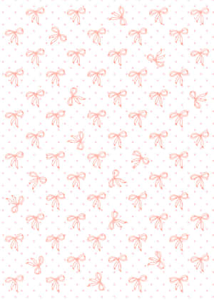 Pink Bow Pattern Background Wallpaper