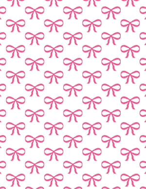 Pink Bow Pattern Background Wallpaper