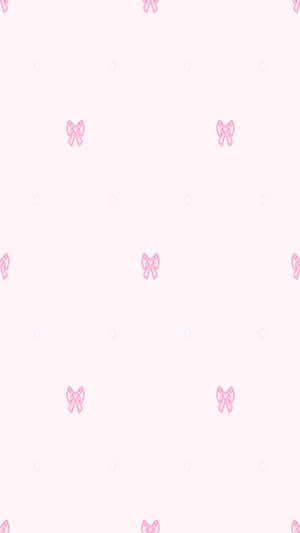 Pink Bow Pattern Background Wallpaper