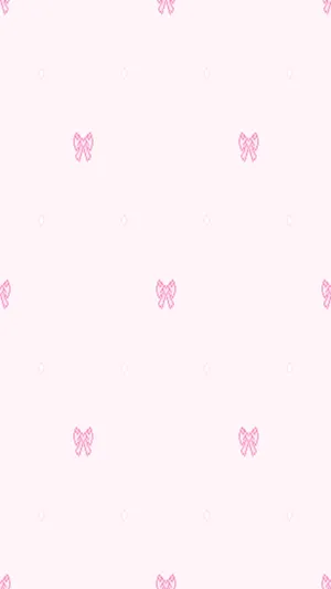 Pink Bow Pattern Background Wallpaper