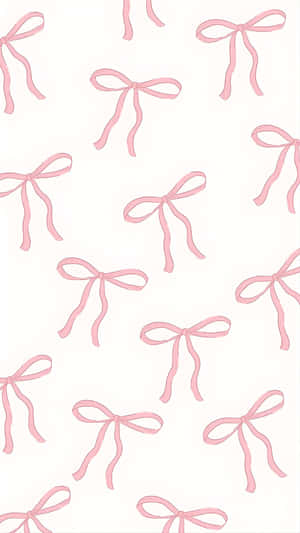Pink Bow Pattern Wallpaper
