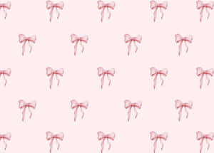 Pink Bow Pattern Wallpaper Wallpaper