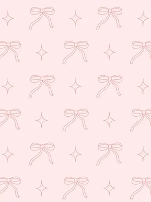Pink Bow Pattern Wallpaper Wallpaper