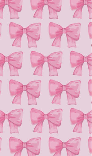 Pink Bow Pattern Wallpaper Wallpaper