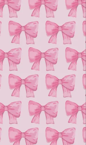 Pink Bow Pattern Wallpaper Wallpaper