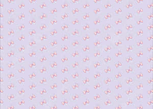 Pink Bow Patternon Lilac Background Wallpaper