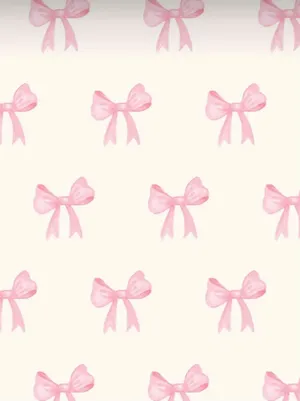 Pink Bows Pattern Background Wallpaper