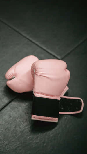 Pink Boxing Gloveson Mat Wallpaper