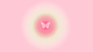 Pink Butterfly Aesthetic Background Wallpaper