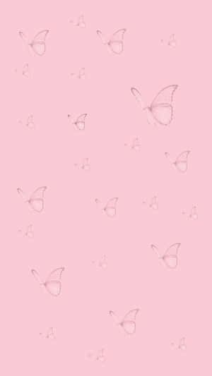 Pink Butterfly Aesthetic Wallpaper Wallpaper