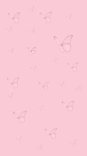 Pink Butterfly Aesthetic Wallpaper Wallpaper