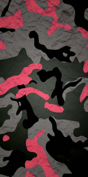 Pink Camo Fabric Wallpaper