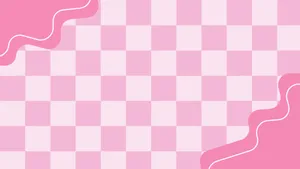 Pink Checkered Backgroundwith Wavy Lines Wallpaper