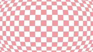 Pink Checkered Sphere Illusion Wallpaper