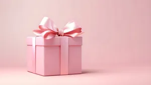 Pink Christmas Bow Gift Wallpaper