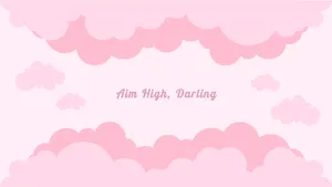 Pink Cloud Inspirational Quote Background Wallpaper