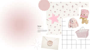 Pink Collage Aesthetic Elements Wallpaper