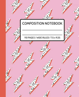 Pink Composition Notebook Cover Design Wallpaper