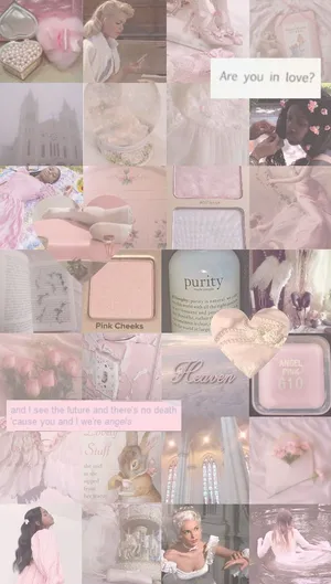 Pink Coquette Aesthetic Collage Wallpaper