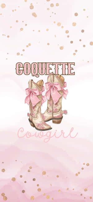 Pink Coquette Cowgirl Boots Wallpaper