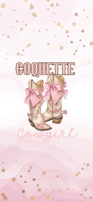 Pink Coquette Cowgirl Boots Wallpaper