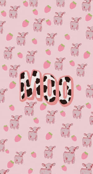 Pink Cow Pattern Moo Background Wallpaper