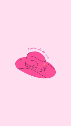 Pink Cowboy Hat Disco Cowgirl Aesthetic.jpg Wallpaper