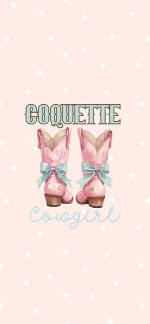 Pink Cowgirl Boots Aesthetic Wallpaper Wallpaper