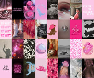 Pink_ Cowgirl_ Collage_ Aesthetic.jpg Wallpaper