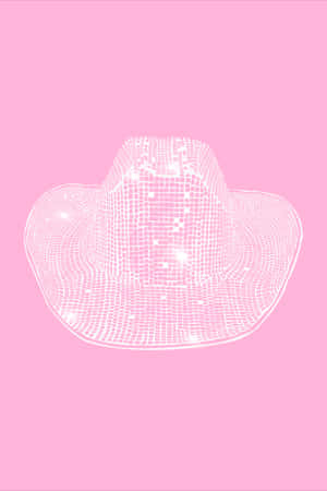 Pink Cowgirl Hat Digital Art Wallpaper