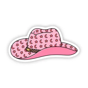 Pink Cowgirl Hat Sticker Wallpaper