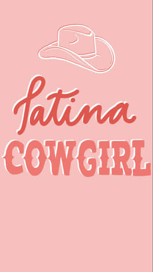 Pink Cowgirl Hatand Text Aesthetic Wallpaper