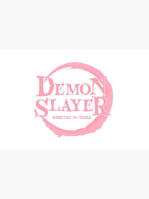 Pink Demon Slayer Logo Wallpaper