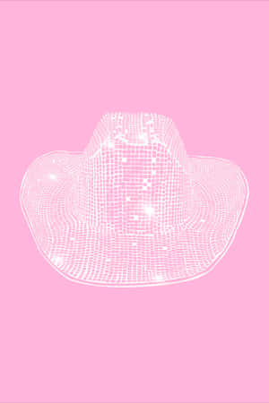 Pink Disco Cowgirl Hat Wallpaper