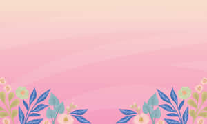 Pink_ Fall_ Floral_ Aesthetic_ Background Wallpaper