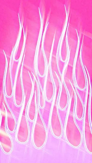Pink Flames In Thin Strokes Wallpaper