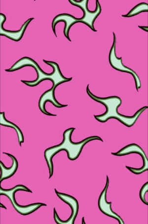 Pink Flames Looking Like A Bird Wallpaper