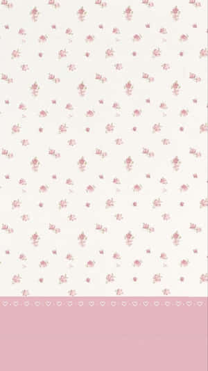 Pink Floral Pattern Background Wallpaper