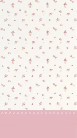 Pink Floral Pattern Background Wallpaper
