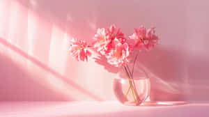 Pink Floral Still Life Y2 K Aesthetic Wallpaper