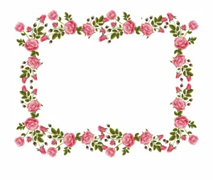 Pink Flower Border Clipart Wallpaper