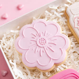 Pink Flower Sugar Cookie Wallpaper