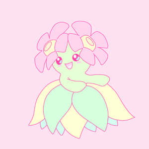 Pink Flowers On Bellossom's Head Wallpaper