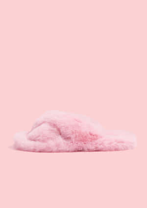 Pink Fluffy Slipperon Pastel Background.jpg Wallpaper