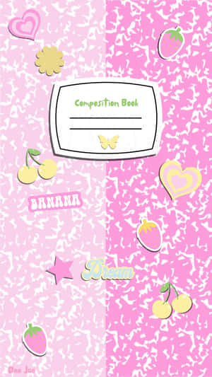 Pink Fruity Composition Notebook Cover Wallpaper