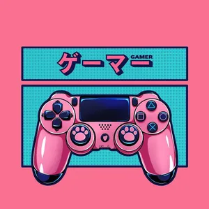 Pink Gamer Controller Aesthetic Wallpaper