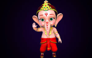 Pink Ganesh 3d Wallpaper