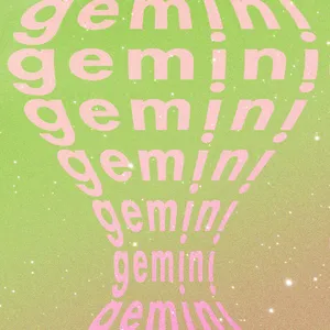 Pink Gemini Text Aesthetic Wallpaper